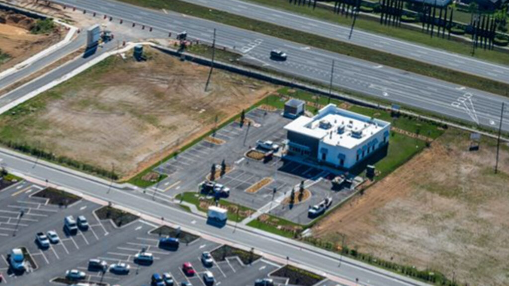 aerial view of heartland dental building property by kimaya
