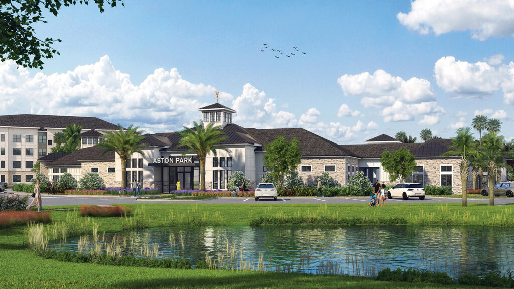 rendering of multifamily kimaya property aston park in davenport florida by park square homes
